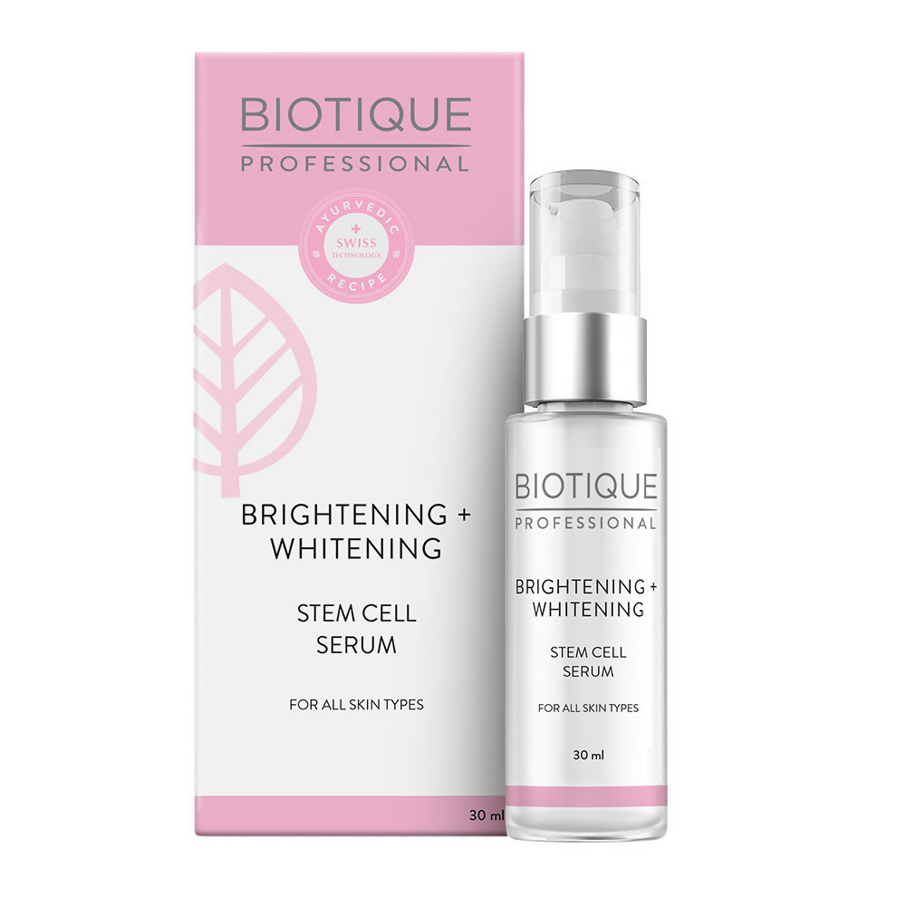 Biotique Professional Brightening + Whitening Stem Cell Serum | Swadesiicart