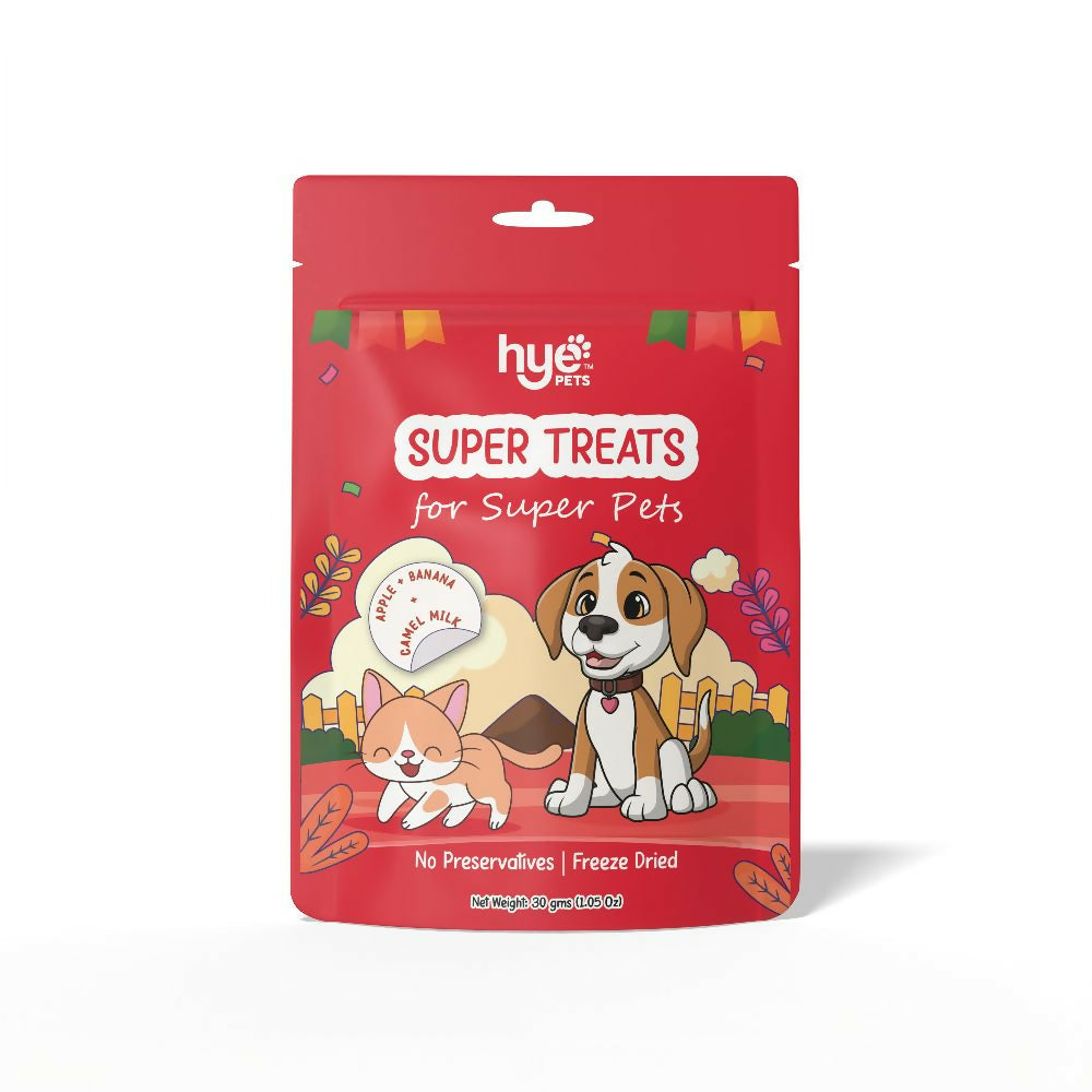 Hye Pets Super Treats For Super Pets – Freeze Dried Treats Made With Camel Milk, Apple & Banana - Swadesiicart