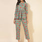 Janasya Women's Blue Cotton Printed Casual Peplum Co-ords - Swadesiicart