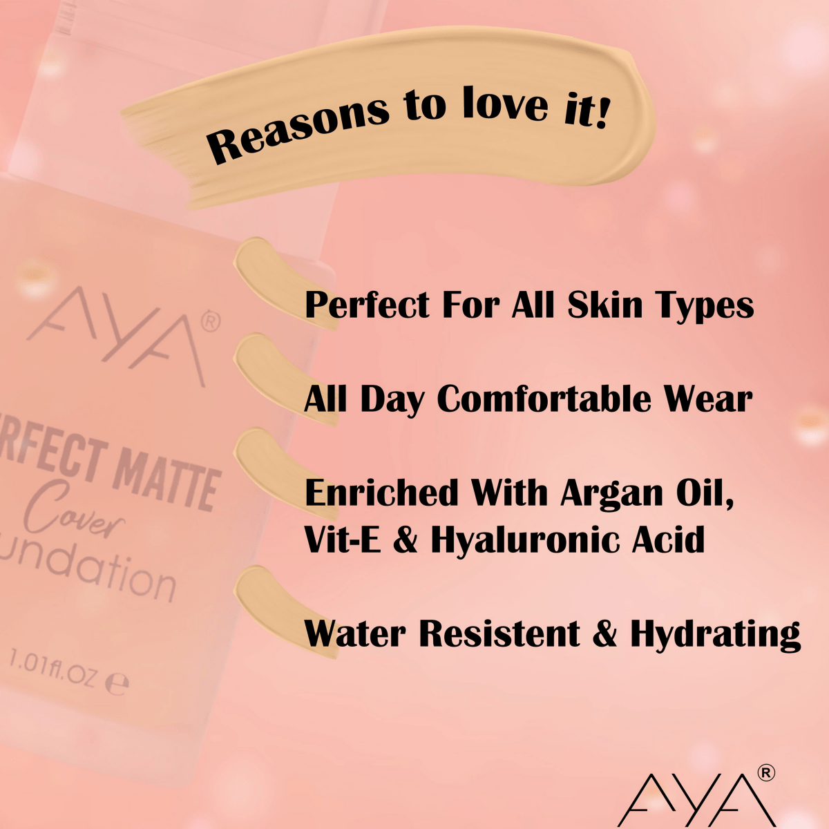 AYA Perfect Matte Cover Foundation - 03 Medium Beige
