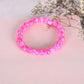 NVR Men & Women Pink Marble Crystal Beaded Elasticated Bracelet - Swadesiicart