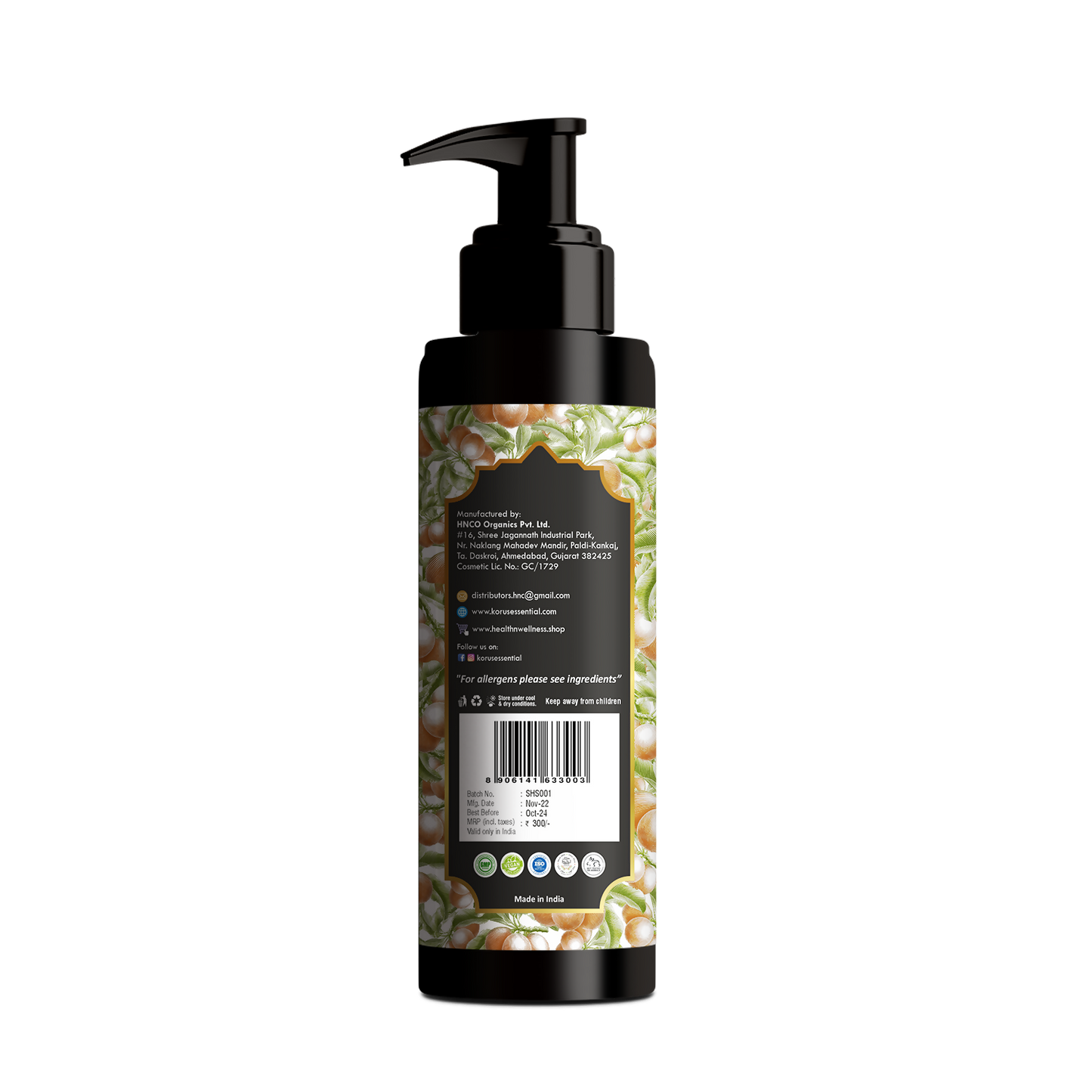 Korus Essential Shea Butter Shampoo With Onion & Hibiscus Extract - Swadesiicart