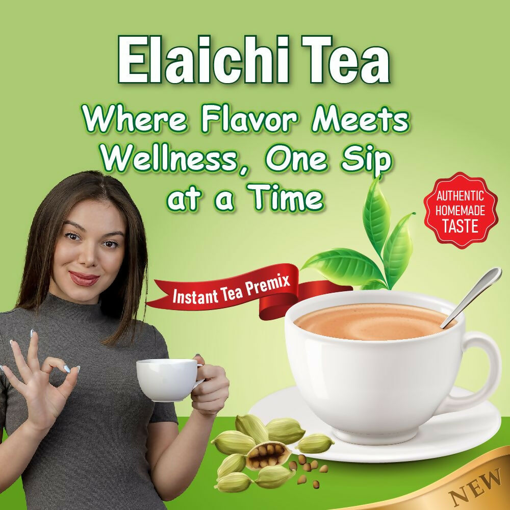 Naivedyam Elaichi Instant Tea Premix Powder Sachets | Swadesiicart