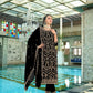Jyoti Fashion Women's Black Faux Georgette Heavy Embroidery and Moti Work Kurta Set | Swadesiicart