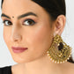 Mominos Fashion Johar Kamal Golden And White Beaded Earrings - Swadesiicart