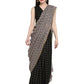 Ahalyaa Women's Black Georgette Foil Print Ready to Wear Saree | Swadesiicart