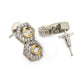 Duet Silver and Gold Earrings (Silver) - Ruby Raang - Swadesiicart