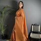 Joban Fashion Orange Banarasi Soft Lichi Silk Checks & Woven Saree | Swadesiicart