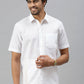 Ramraj Cotton Mens Half Sleeve Formal White Shirt | Swadesiicart