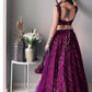 Jyoti Fashion Wine Thread Embroidery Faux Georgette Designer Lehenga Choli with Dupatta | Swadesiicart