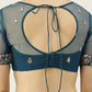 House of Panchhi Teal Net Semi stitched Mirror and Coding Work Lehenga Choli | Swadesiicart