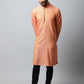 Even Apparels Red Color Pure Cotton Men's Kurta With Side Placket (STR1199) | Swadesiicart