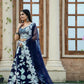Jyoti Fashion Women's Navy Blue Kasturi Silk Georgette Rainbow Sequins with Dori Embroidered Designer Lehenga Choli Set | Swadesiicart