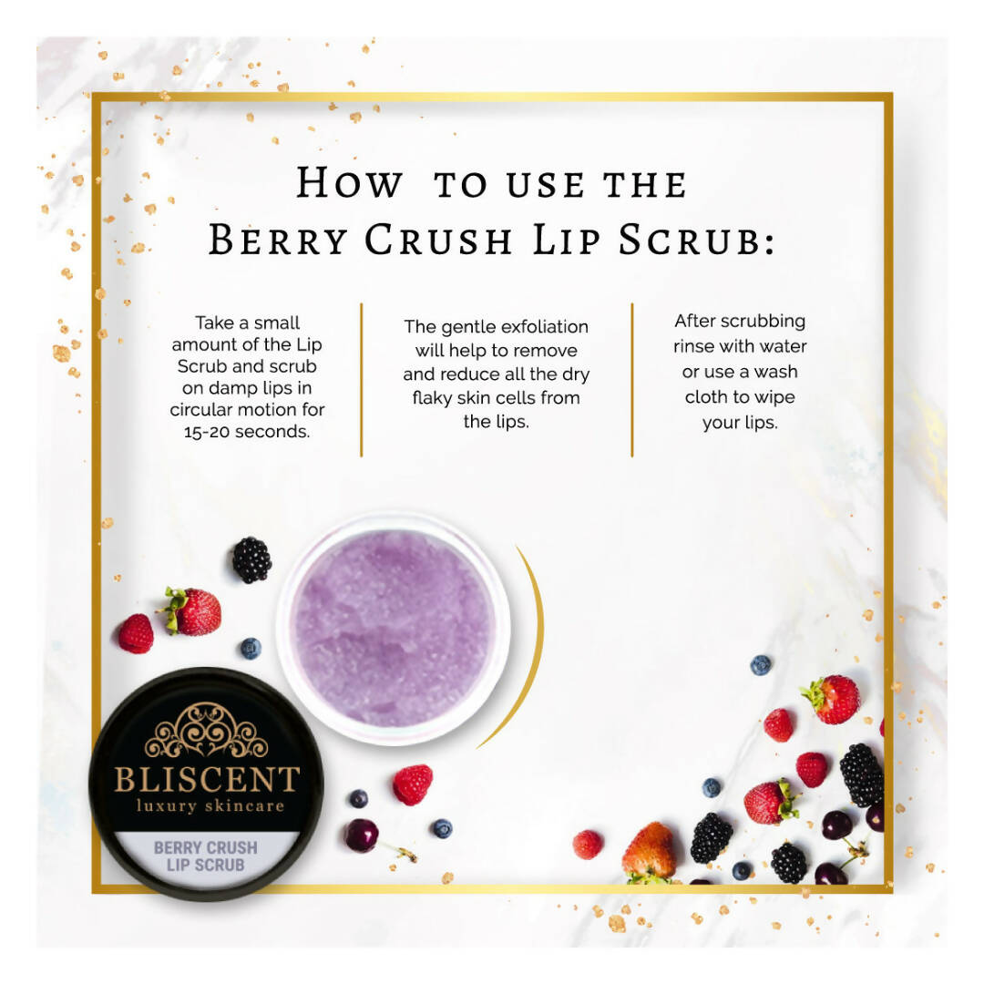 Bliscent Berry Crush Lip Scrub - Swadesiicart