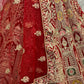 Jyoti Fashion Women's Red Velvet Dori, Multi Thread Embroidered with Diamond Work Wedding Lehenga Choli | Swadesiicart
