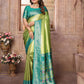 Aastha Fashion Pista Banarasi Tissue Silk Weaving Saree