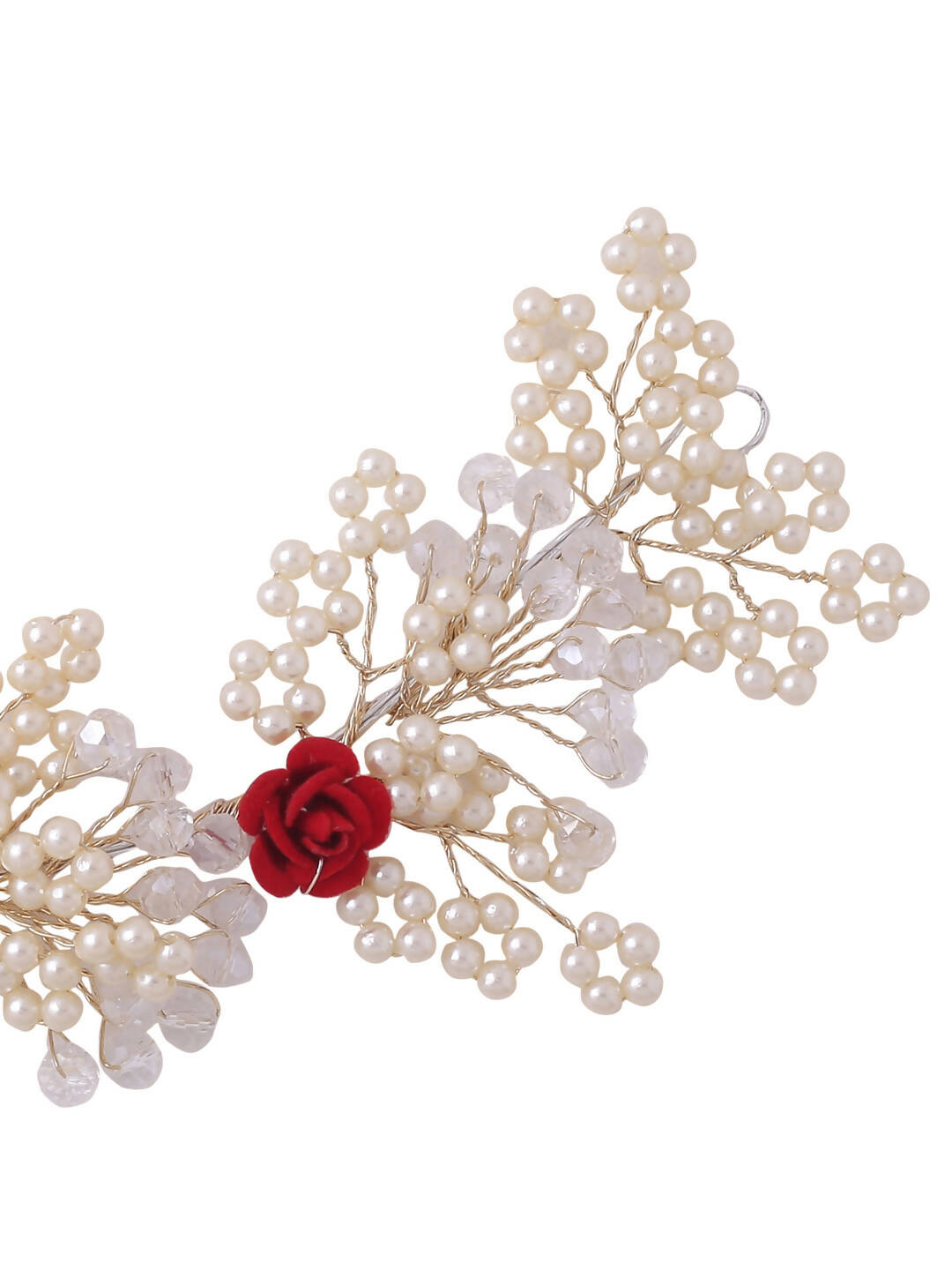 NVR Women's Embellished Beaded Hair Accessory Set | Swadesiicart