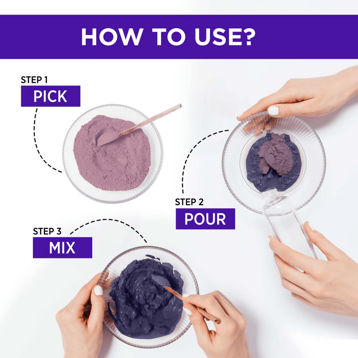 Alps Goodness 100% Natural Blue Pea & Rose Petal Beauty Mask For Skin - Swadesiicart
