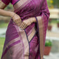 Vishnu Weaves Women's Rani Raw Silk Saree with Blouse - Swadesiicart