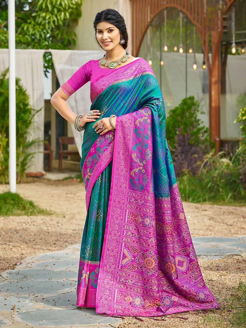 Shree Shyam Fashion Sea Green Soft Silk Saree
