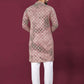 Anaita Pink Chikankari Work Viscose Rayon Straight Kurta
