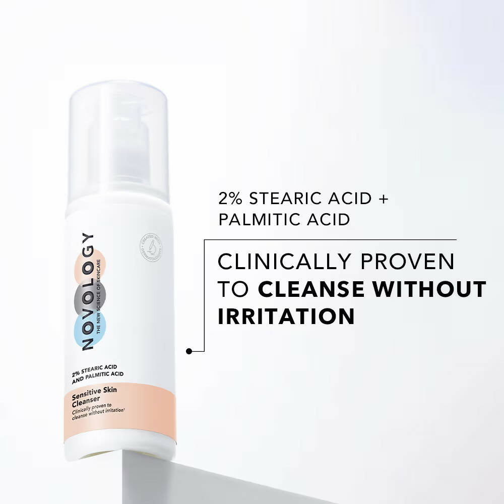 Novology Sensitive Skin Cleanser With 2% Stearic Acid + Palmitic Acid - Swadesiicart