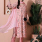 Jyoti Fashion Women's Pink Cotton Floral Digital Printed Kurta with Trouser & Dupatta | Swadesiicart