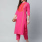Ahalyaa Womens Pink Crepe Printed Kurtas | Swadesiicart