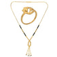 AanyaCentric Gold-Polished Mangalsutra & Ring Set