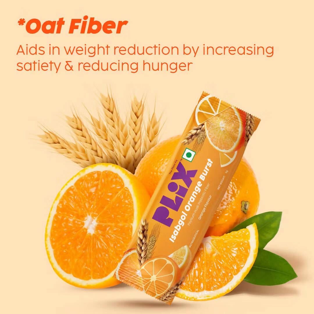 PLIX The Plant Fix Isabgol Orange Burst with Oat Fiber - Swadesiicart
