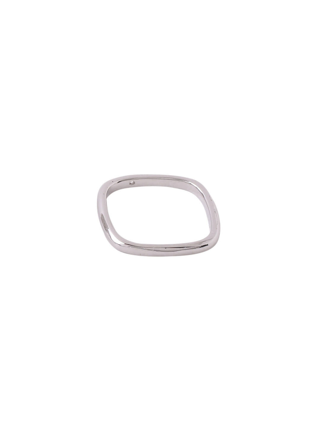 NVR Women's Silver-Plated Rectangular Stylish Ring - Swadesiicart