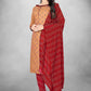 Beige Cotton Printed Unstitched Dress Material - Amara