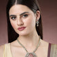 NVR Women's Red & Gold Kundan Studded Handcrafted Jewellery Set - Swadesiicart