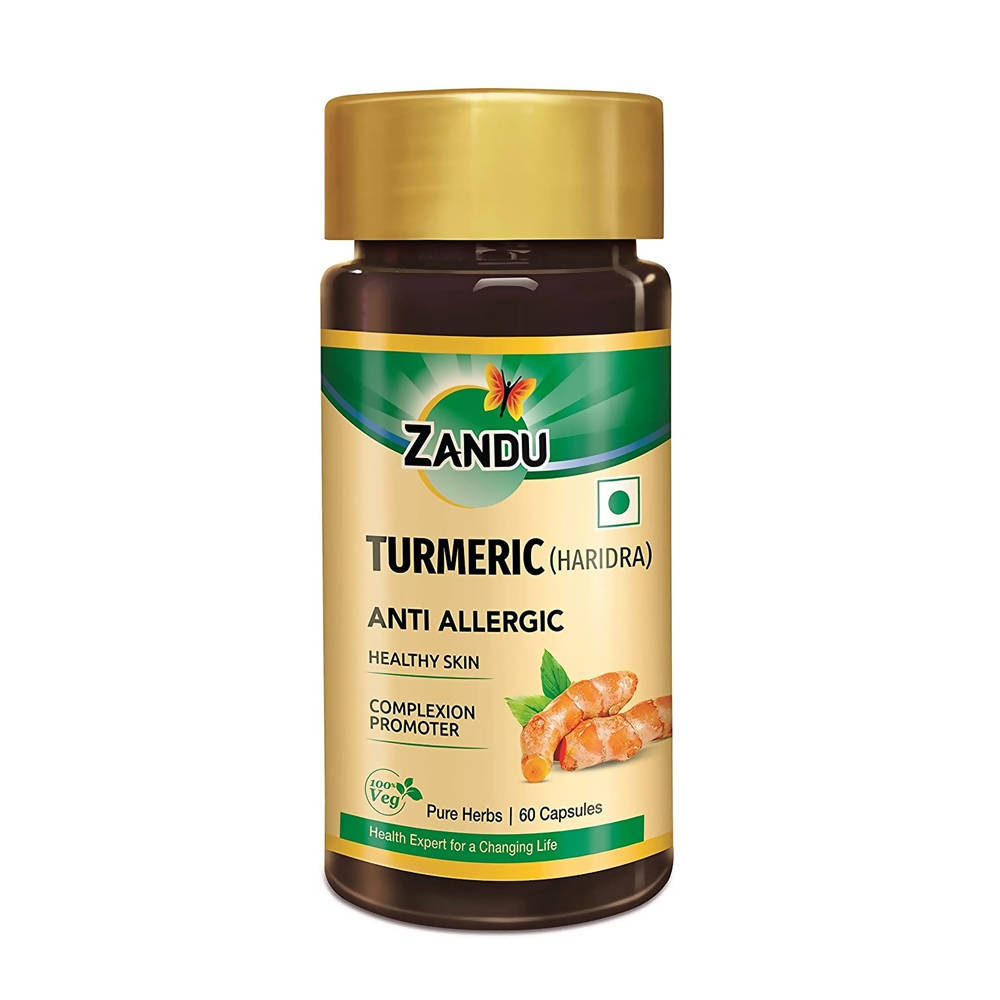 Zandu Turmeric (Haridra) Anti Allergic Capsules | Swadesiicart