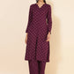 Janasya Women's Wine Rayon Floral Printed Casual Straight Co-ords - Swadesiicart
