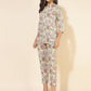 Janasya Women's White Cotton Printed Casual Regular Co-ords - Swadesiicart
