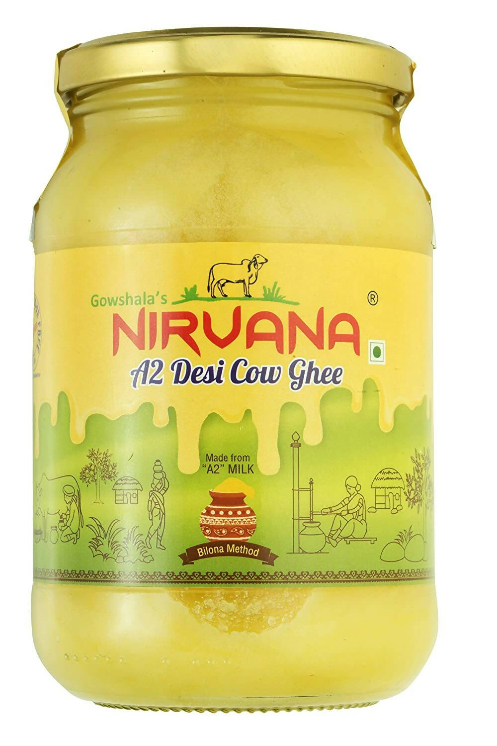 Gowshala's Nirvana A2 Desi Cow Ghee | Made From A2 Desi Cow's Milk | Premium Desi Ghee | Swadesiicart