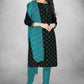 Black Cotton Printed Unstitched Dress Material - Amara