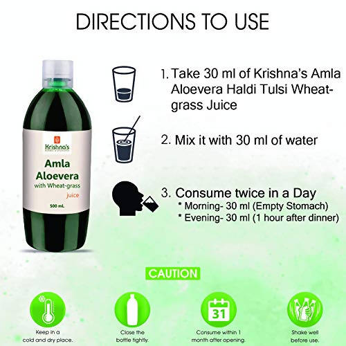 Krishna's Herbal & Ayurveda Amla Aloe Vera Juice | Swadesiicart
