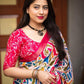 Rani Cotton Crepe Batik Print Saree with Unstitched Blouse - Hiral Fashion | Swadesiicart