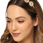 NVR Women's Rajputi Gold-Polished Kundan Matha Patti Hairband | Swadesiicart