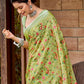 Shree Shyam Fashion Linen Yellow Green Saree