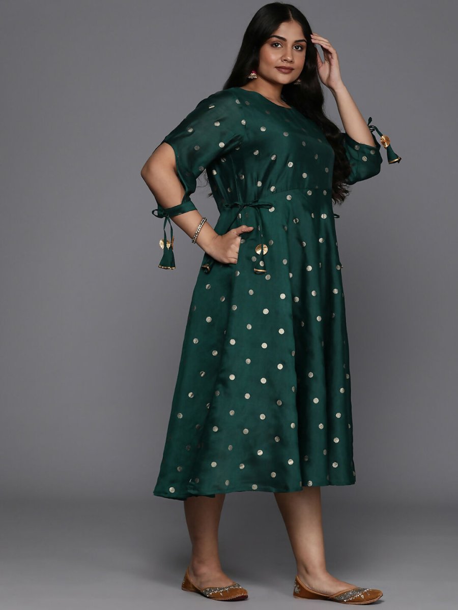 Ahalyaa Women's Traditional wear Ethnic Dress - Green | Swadesiicart