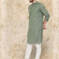 Even Apparels Cotton Linen Green Kurta - Green | Swadesiicart