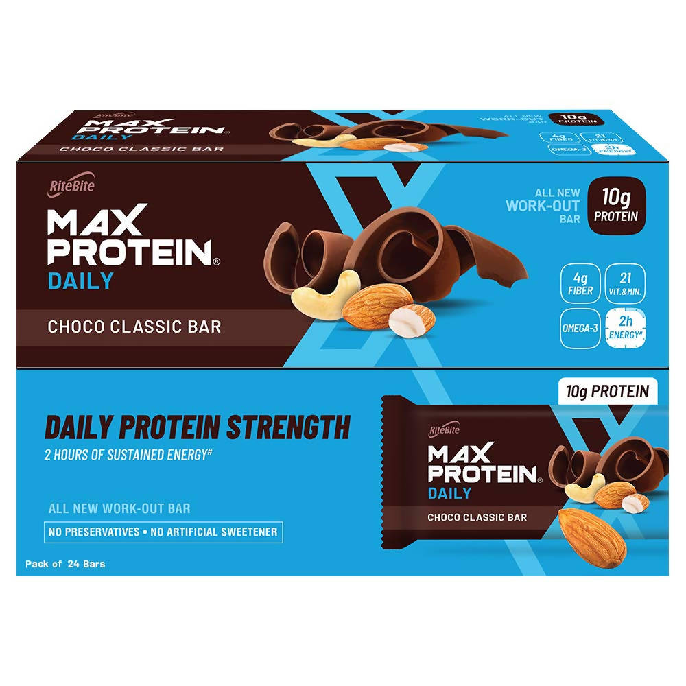 RiteBite Max Protein Daily Choco Classic Bar - Swadesiicart