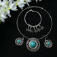 Mominos Fashion Johar Kamal Oxidised Silver-Plated Stone Work Necklace Handicraft | Swadesiicart