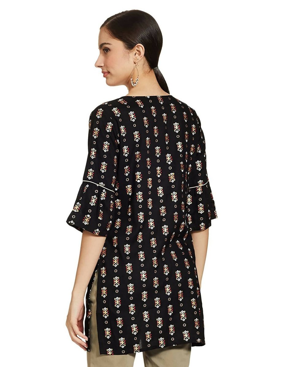 Anubhutee Women's Black Straight Kurti | Swadesiicart