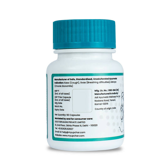 myUpchar Ayurveda Kaphaja Respiratory Support Capsules - Swadesiicart
