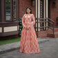 Aayaa Pure Chanderi Gown With Heavy Digital Print - Multi Color