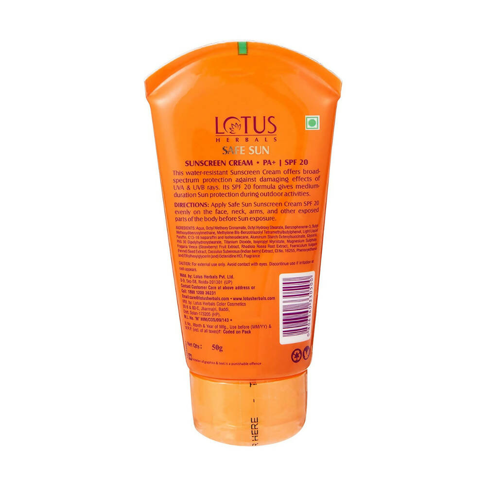 Lotus Herbals Safe Sun Sunscreen Cream - Breezy Berry SPF 20 - Swadesiicart